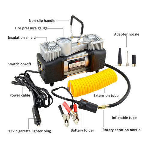 Built Tough 150PSI Dual Cylinder 12V Air Compressor – 4WD Ready