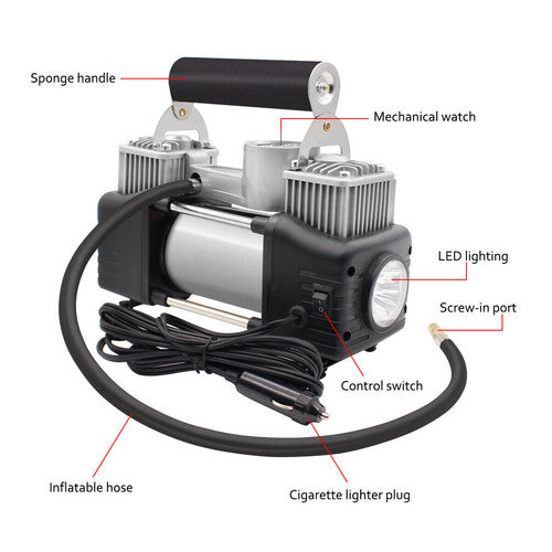 Built Tough 150PSI Dual Cylinder 12V Air Compressor – 4WD Ready